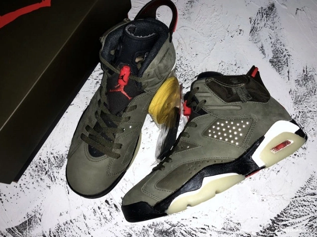 x Olive Air Scott Jordan 6 Travis Medium CN1084-200 0806
